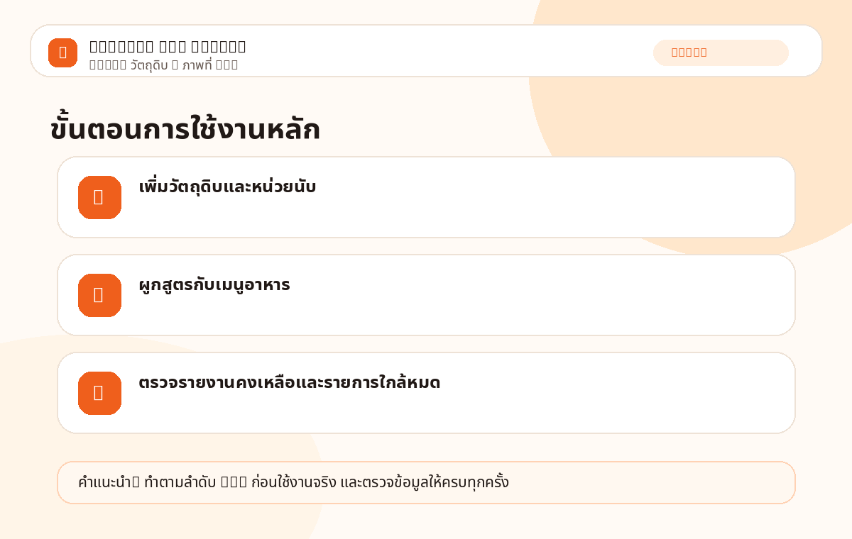 Stock วัตถุดิบ ภาพที่ 1
